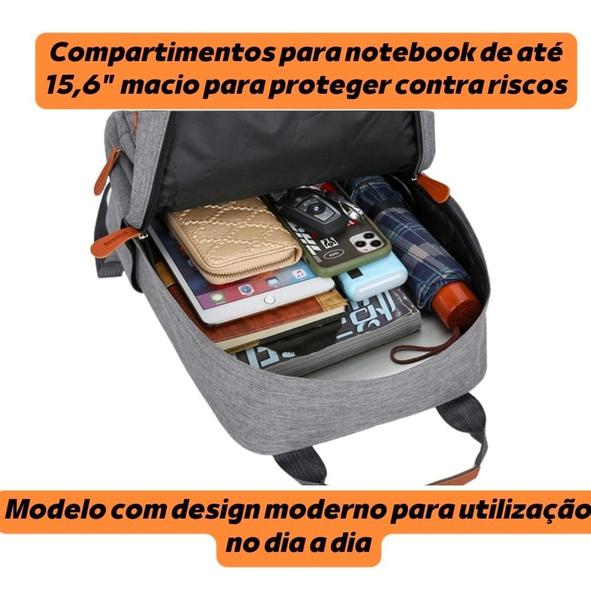 Imagem de Kit Mochila + Bolsa + Bag Nylon Masculino Feminino Escolar