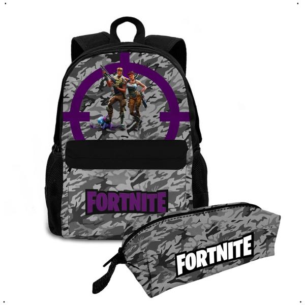 Imagem de Kit Mochila Bolsa Escolar Infantil Criança + Estojo Personalizado Desenho Jogo Filme Série