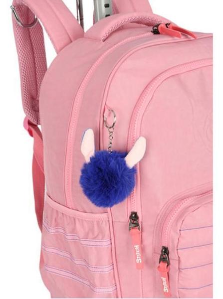 Imagem de Kit Mochila Carrinho 360 Com Chaveiro Porta Notebook Stitch