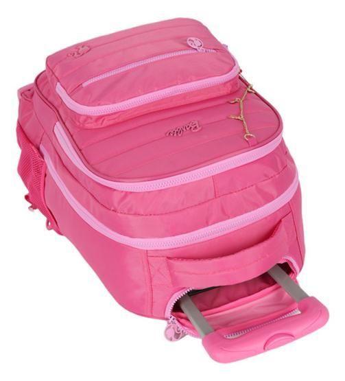 Imagem de Kit Mochila Carrinho 360 Haste Dupla Porta Notebook Barbie