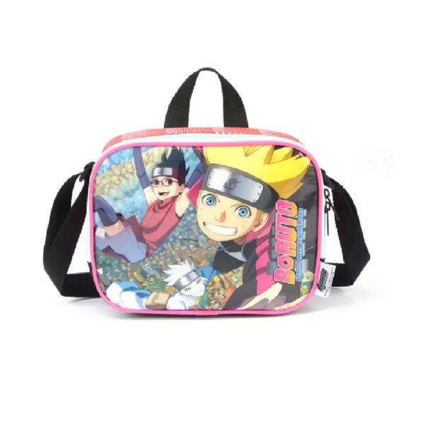 Imagem de Kit Mochila Carrinho Boruto + Lancheira e Estojo Luxcel