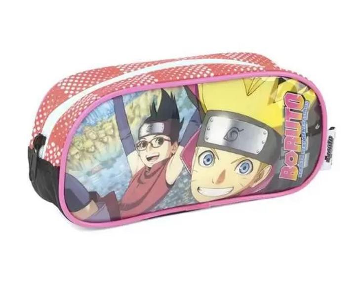 Imagem de Kit Mochila Carrinho Boruto + Lancheira e Estojo Luxcel