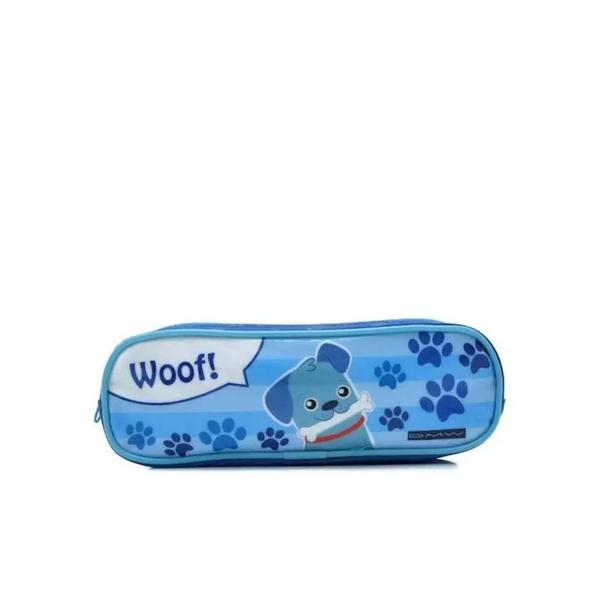 Imagem de Kit Mochila Carrinho Cachorro Woof + Lancheira + Estojo Dermiwil