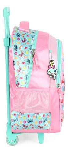 Imagem de Kit Mochila Carrinho Lancheira Estojo Original Stitch Disney