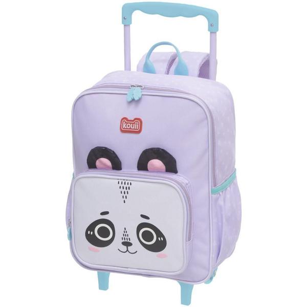 Imagem de Kit Mochila Carrinho Lancheira Kouii Pacific Filhotiis Panda