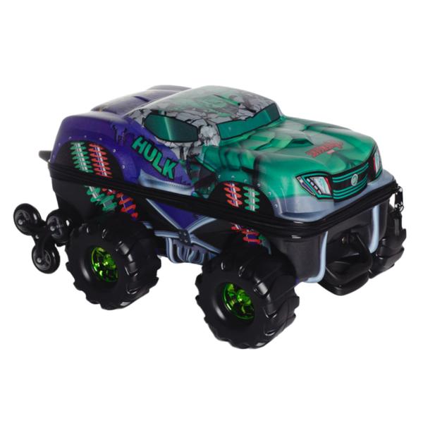 Imagem de Kit Mochila Carro Hulk Monster Trucks 3d Lancheira Escolar