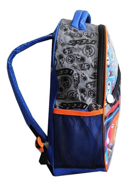 Imagem de Kit Mochila Carros Infantil Masculina Lancheira Costas