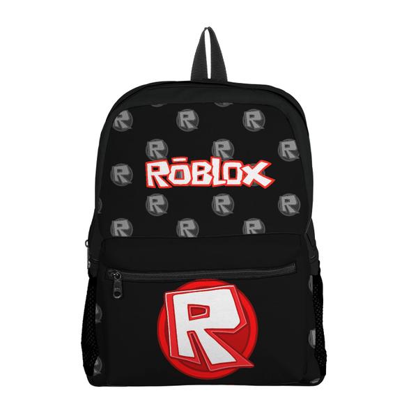 Imagem de Kit Mochila com bolso e Estojo Escolar Infantil Jogos Roblox Menino e Menina