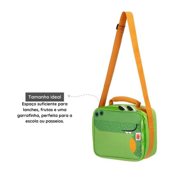 Imagem de Kit Mochila Com Lancheira Tiny Love Infantil Safari Croco