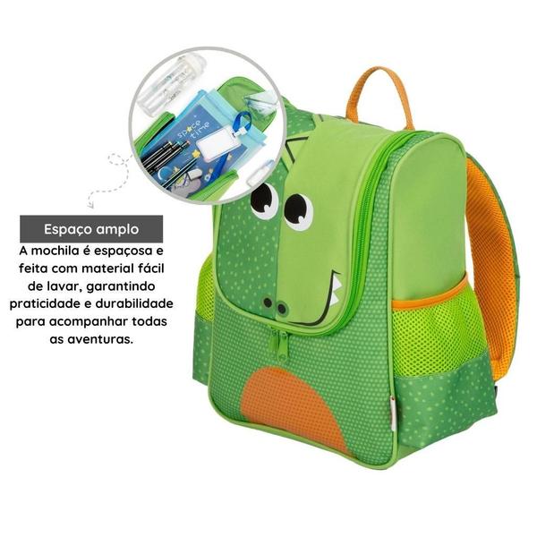 Imagem de Kit Mochila Com Lancheira Tiny Love Infantil Safari Croco