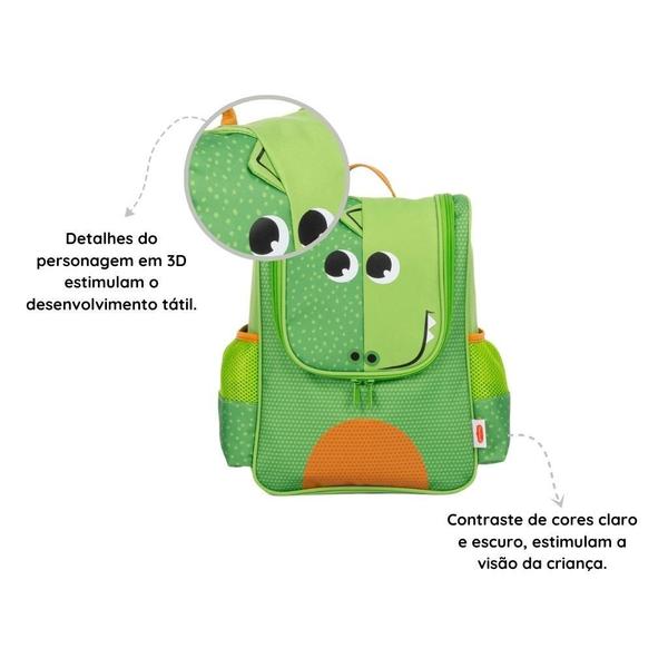 Imagem de Kit Mochila Com Lancheira Tiny Love Infantil Safari Croco