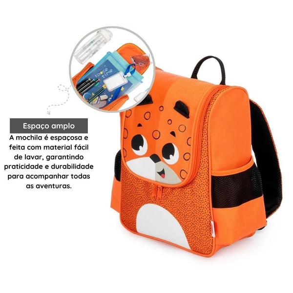 Imagem de Kit Mochila Com Lancheira Tiny Love Infantil Safari Jaguar