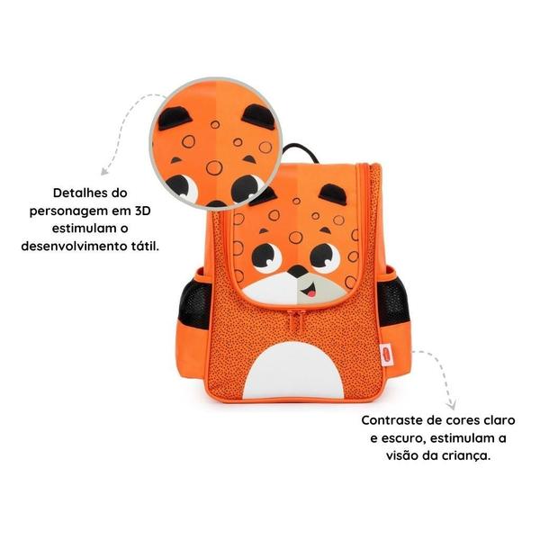 Imagem de Kit Mochila Com Lancheira Tiny Love Infantil Safari Jaguar