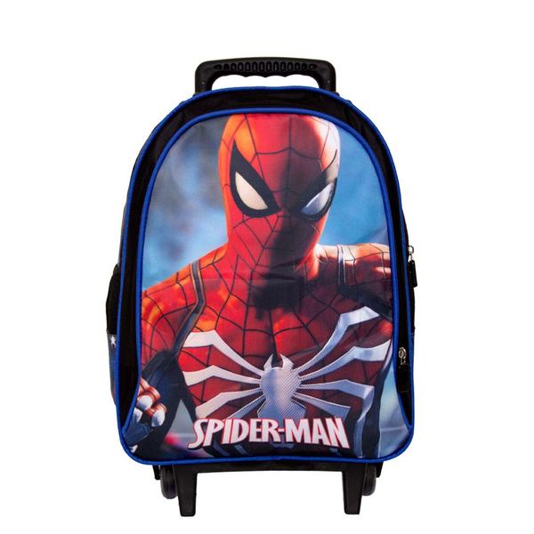 Imagem de Kit Mochila com Roda Infantil Escolar Homem Aranha Marvel