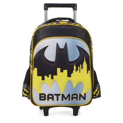 Imagem de Kit Mochila Com Rodinhas + Lancheira Infantil Meninos Batman Liga da Justiça -ic37952