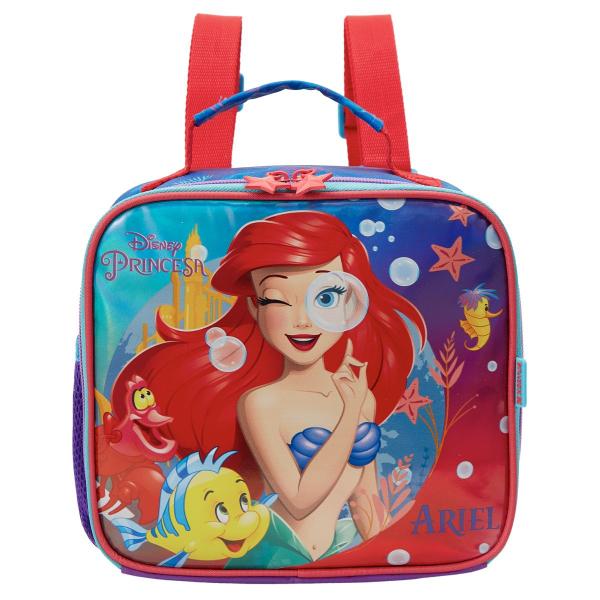 Imagem de Kit Mochila Costas 16" Ariel Sereia Lancheira Estojo