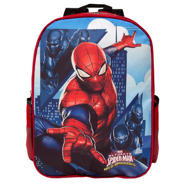 Imagem de Kit Mochila Costas Escolar Menino Spider Man Preta 