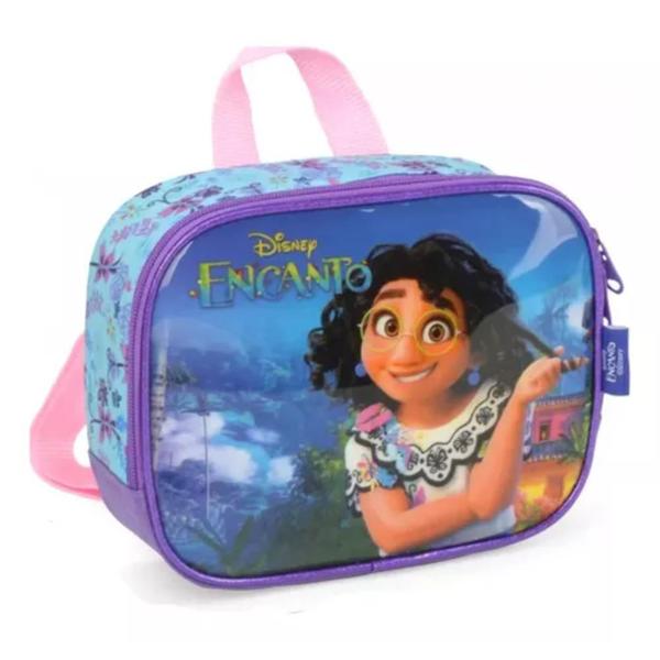 Imagem de Kit Mochila Costas Lancheira Estojo Disney Encanto Roxo