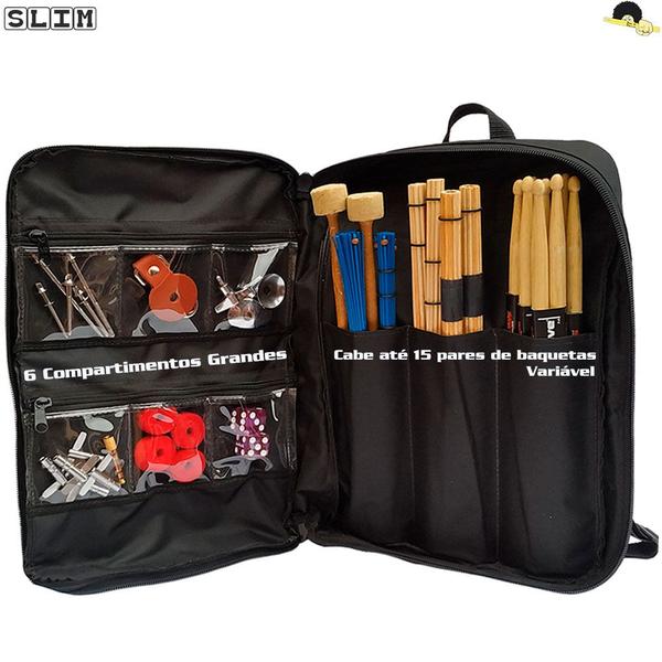 Imagem de Kit mochila de baquetas (Slim) SILK com 3 Pares de baquetas DGroove