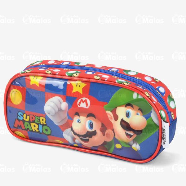 Imagem de Kit Mochila De Costas Escolar Estojo Super Mário Up4you