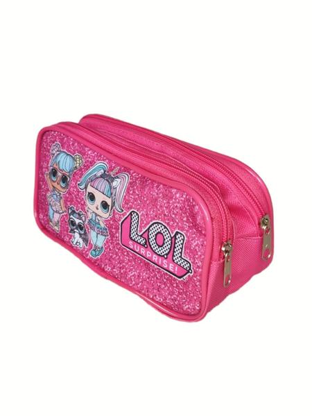 Imagem de Kit mochila de costas frozen infantil escolar meninas rosa brilho lancheira bolsa estojo