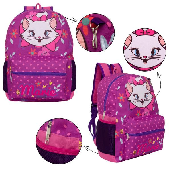 Imagem de Kit Mochila de Costas Infantil Grande Menina Marie Escolar