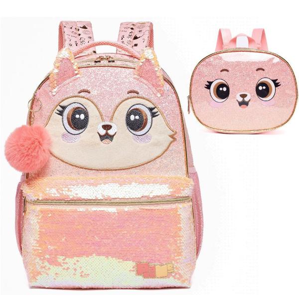 Imagem de Kit Mochila de Costas Infantil Pack Me Fox + Lancheira