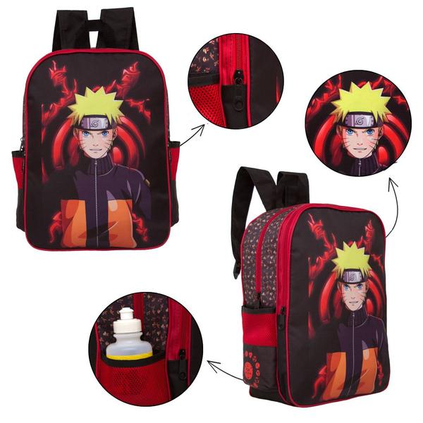 Imagem de Kit Mochila de Costas Menino Naruto de Passeio Lançamento