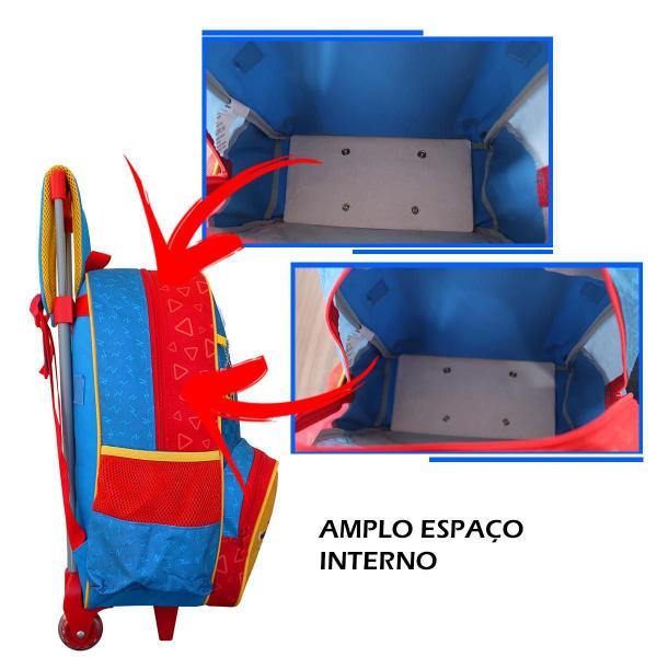 Imagem de Kit Mochila De Rodas + Estojo Infantil E Lancheira Bolofofos