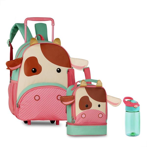 Imagem de Kit Mochila De Rodinha 38cm E Lancheira Infantil Clio Pets