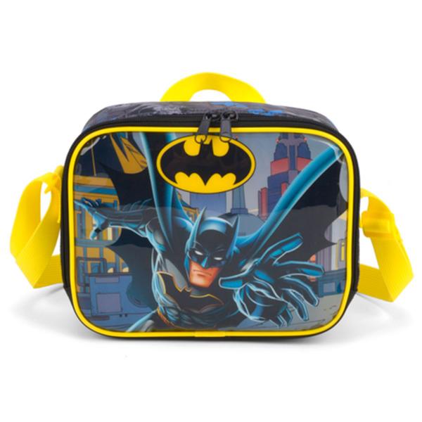 Imagem de Kit Mochila de Rodinha e Lancheira Batman Amarelo Azul