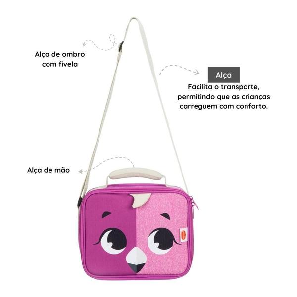 Imagem de Kit Mochila De Rodinha E Lancheira Tiny Love Safari Flamingo