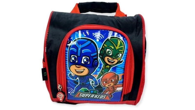 Imagem de Kit Mochila De Rodinha Escolar Infantil G Super Kids 3Itens