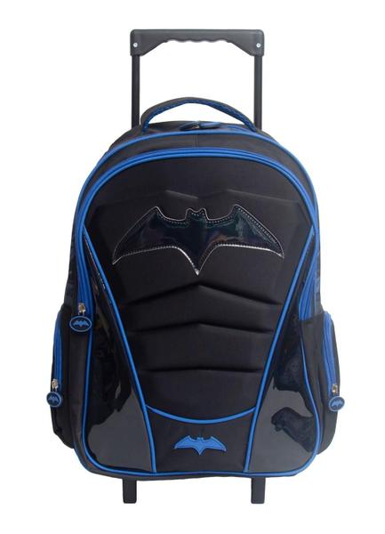 Imagem de Kit Mochila de Rodinha Lancheira e Estojo Em Pvc Holográfico Bat Yins YS42243