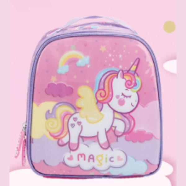 Imagem de Kit Mochila De Rodinha Unicórnio Infantil Lancheira Estojo Escolar