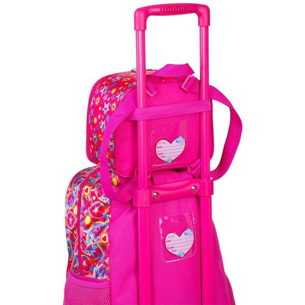 Imagem de Kit Mochila de Rodinhas e Lancheira Sestini Y Pink rosa