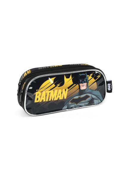 Imagem de Kit Mochila de Rodinhas + Lancheira + Estojo Batman Masculina Escolar Infantil