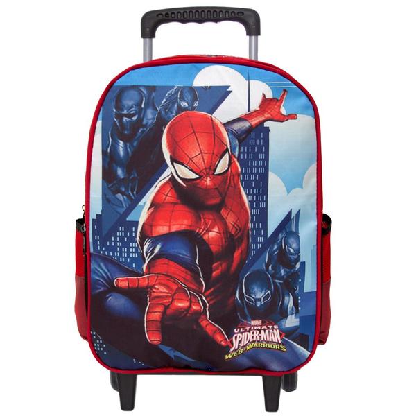 Imagem de Kit Mochila de Rodinhas Menino Preta Homem Aranha 3 Pçs