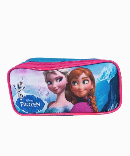 Imagem de Kit mochila de rodinhas mochilete frozen infantil escolar com estojo meninas bolsa