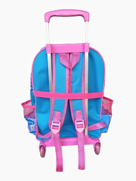 Imagem de Kit mochila de rodinhas mochilete frozen infantil escolar com estojo meninas bolsa