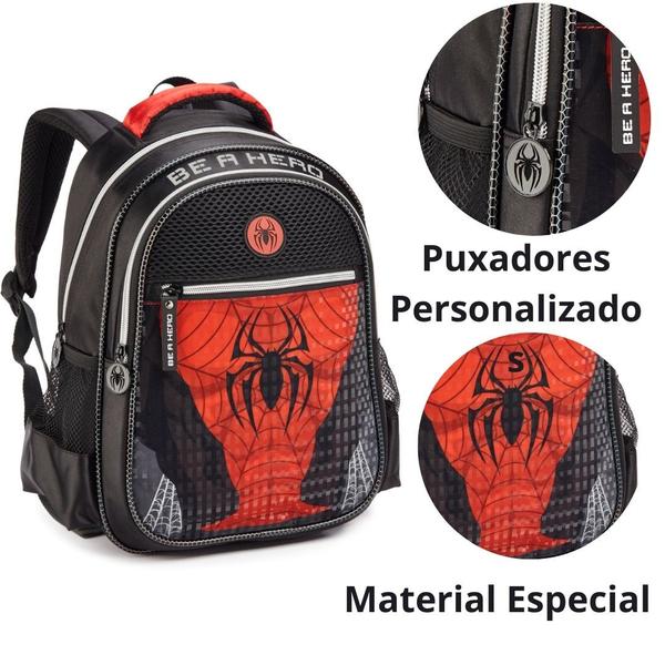 Imagem de Kit Mochila e Lancheira Creche Infantil Spider