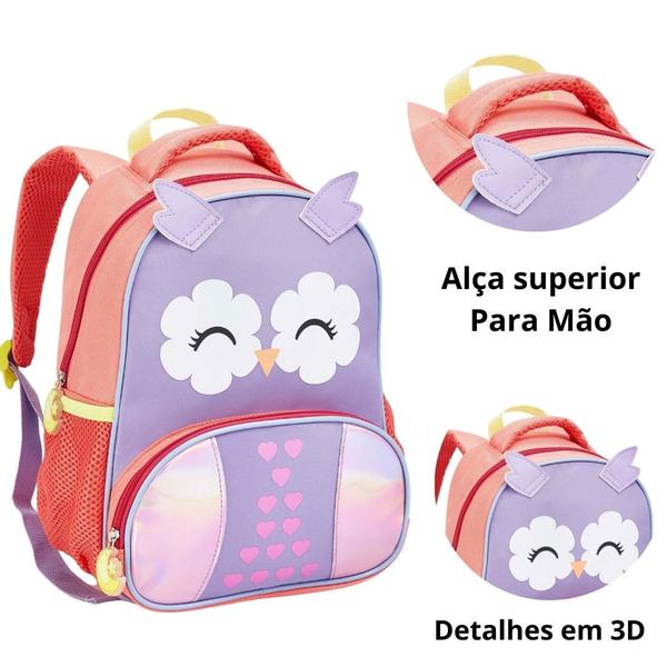 Imagem de Kit Mochila e Lancheira Creche Infantil Zoop