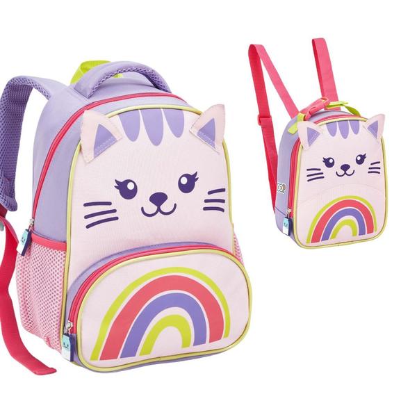 Imagem de Kit Mochila e Lancheira Creche Infantil Zoop