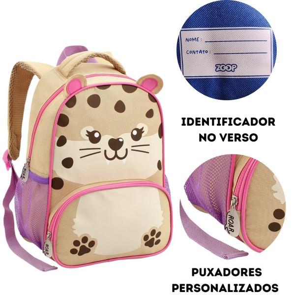 Imagem de Kit Mochila e Lancheira Infantil Animais Zoo Clio Creche