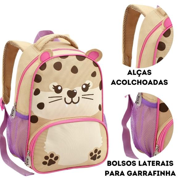 Imagem de Kit Mochila e Lancheira Infantil Animais Zoo Clio Creche