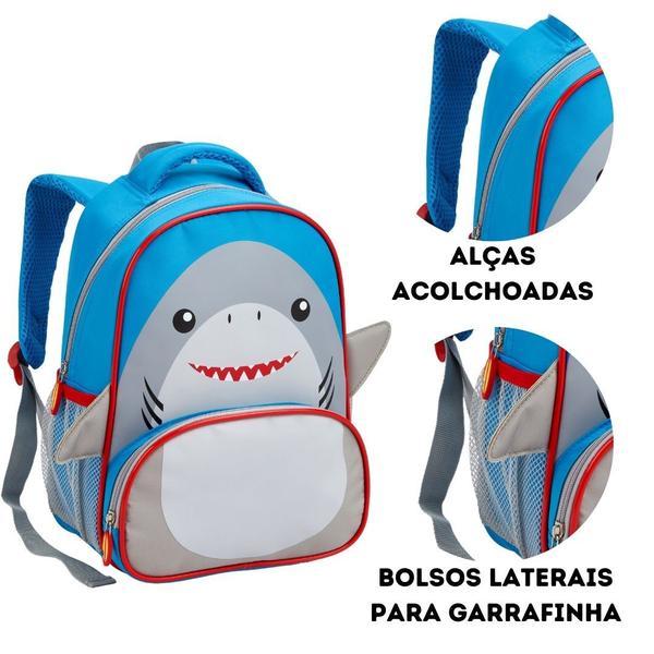 Imagem de Kit Mochila e Lancheira Infantil Animais Zoo Clio Pets Creche