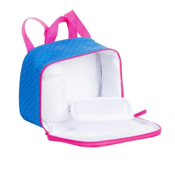 Imagem de Kit Mochila Escola Floral Plus Infantil Rodinhas G Lancheira