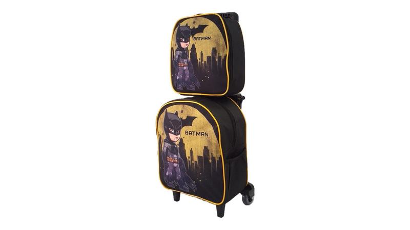 Imagem de Kit Mochila Escolar Batman Baby Preto Menino