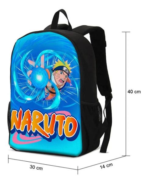 Imagem de Kit Mochila Escolar Com Estojo Infantil Naruto Volta Às Aula