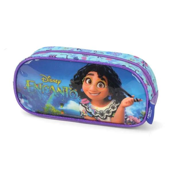 Imagem de Kit Mochila Escolar Disney Encanto Rodinhas Tam G Lancheira